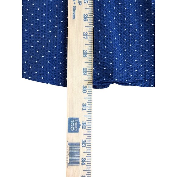 Hugo Boss Mens Navy Polka Dot Button-Down Shirt Regular Fit Medium Seersucker - Picture 5 of 9